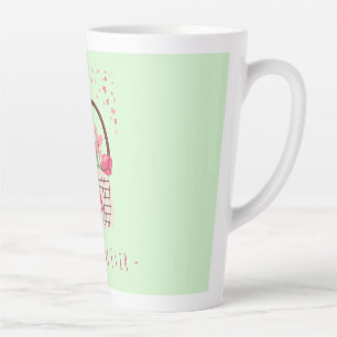 Mother's Day,Best Mum Ever, with Beautiful Flower Latte Mug