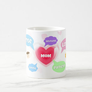 Mothers Day Best Mum Word Clouds Queen Crown Love Coffee Mug
