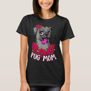 Mothers Day Black Pug Dog Animals Dogs Lover T-Shirt