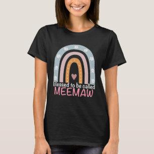 Mothers Day Blessed To Be Called Meemaw Rainbow Me T-Shirt