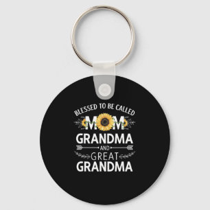 Mother's Day Blessed To Be Called Mum Grandma Grea Key Ring