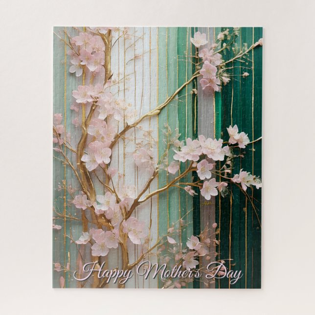 Mother's Day Blooming Cherry Blossoms Wall  Jigsaw Puzzle (Vertical)