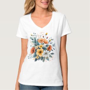 Mother's Day Boho Flowers Clipart-619830 T-Shirt