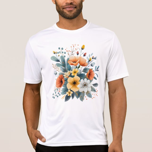 Mother's Day Boho Flowers Clipart-619830 T-Shirt (Front)