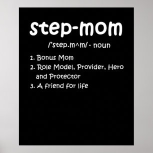 Mothers Day Bonus Mum Friend For Life Step Mum Poster