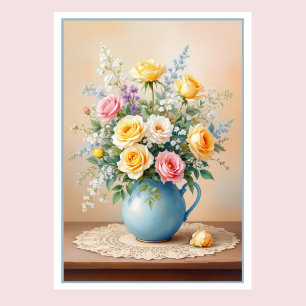 Mother's Day Bouquet of Roses & Wildflowers Card