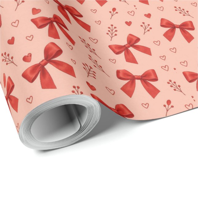 Mother's Day bows Wrapping Paper (Roll Corner)