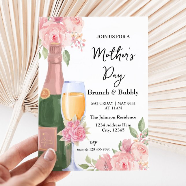 Mother's Day Brunch and Bubbly Invitation (Creator Uploaded)