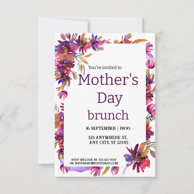 Mothers Day Brunch Invitation (Front)