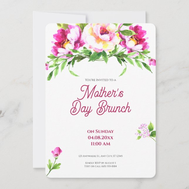 Mothers day brunch invitation (Front)