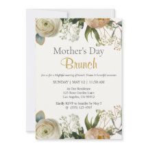 Mother's Day Brunch Invitation Floral Elegant