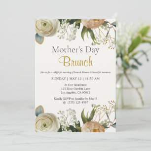 Mother's Day Brunch Invitation Floral Elegant