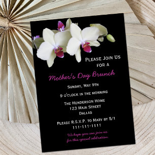 Mothers Day Brunch Invitation Orchids for Mother