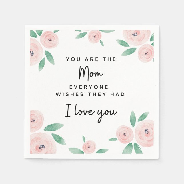 Mother's Day Brunch Party Paper Napkins (Front)