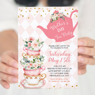 Mother's Day Brunch Tea Party Floral Invitation