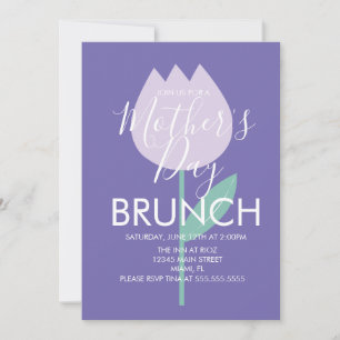 Mother's Day Brunch Tulip Floral Invitation
