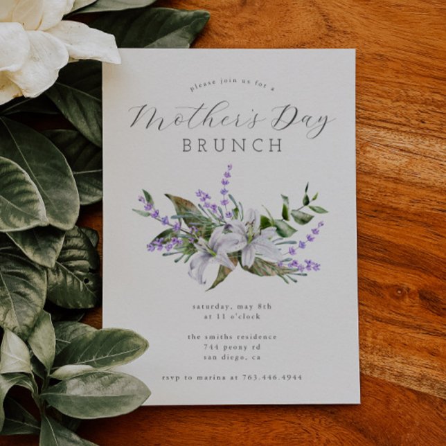 Mother's Day Brunch | White Floral Invitation (Creator Uploaded)