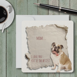 Mothers Day Bulldog Mum Card