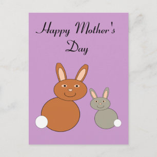 Mothers Day Bunnies Custom Postcard