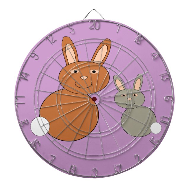 Mothers Day Bunnies Dart Board (Front)