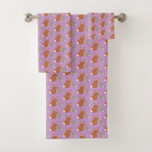 Mothers Day Bunnies Patterned Towels
