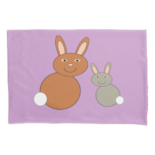 Mothers Day Bunnies Pillowcase