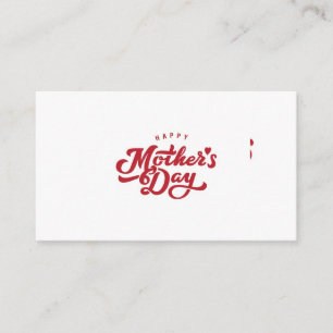 Mother's day business card