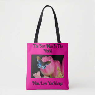 Mother's Day Butterfly And Flowers Tote Bag