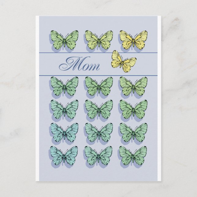 Mother's Day Butterfly Flying Postcard (Front)