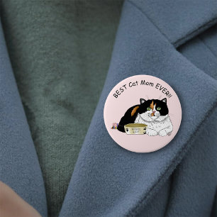 Mother's Day Calico Cat 7.5 Cm Round Badge