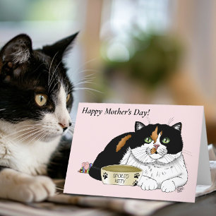 Mother's Day Calico Cat Holiday Card