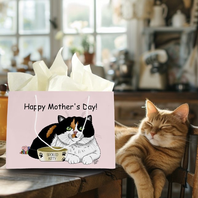 Mother's Day Calico Cat Large Gift Bag (Creator Uploaded)