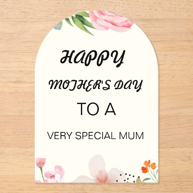 Mother's Day Card Acrylic Invitations (Front)