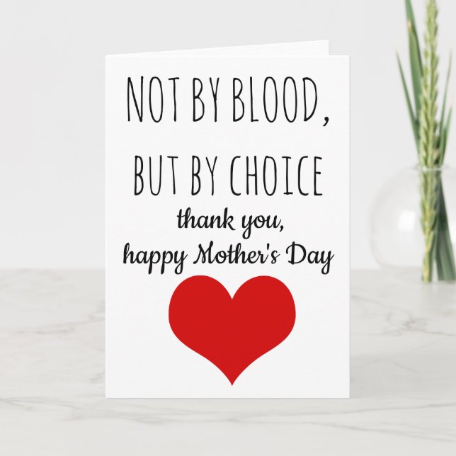 Mother's Day Card - Adoptive Mum Card - Step-Mum (Front)