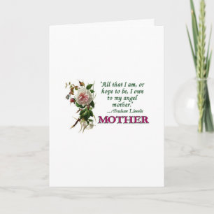 Mother's Day Card  Antique Rose