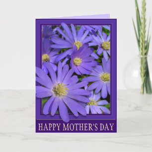 Mother's Day Card Blue Flower Daisy Card
