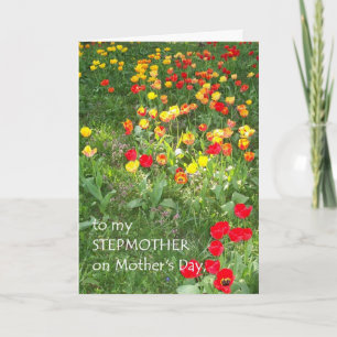 Mother's Day Card for a Stepmother - 'Tulips'