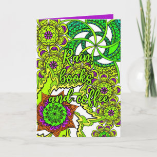 Mother's Day Card for Book and Coffee Loving Mum