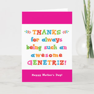Mother's Day Card for Genetriz