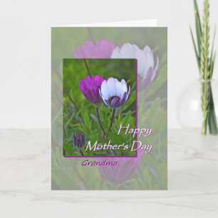 Mother's Day card for Grandma Purple Flowers