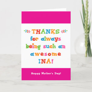 Mother's Day Card for Ina