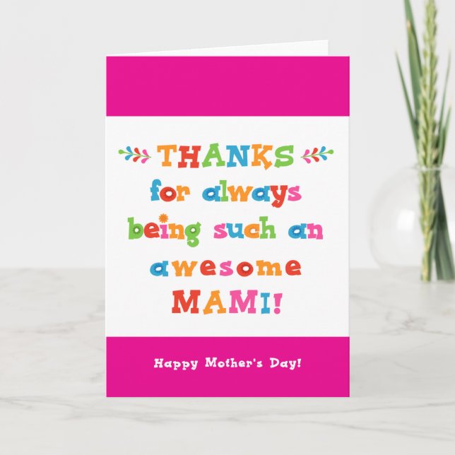 Mother's Day Card for Mami (Front)