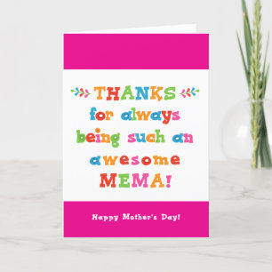 Mother's Day Card for Mëma