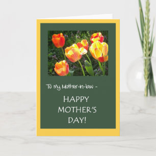 Mother's Day Card for Mother-in-law - 'Tulips'