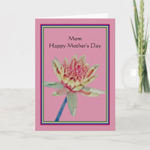 Mother's Day Card for Mum with Water Lily