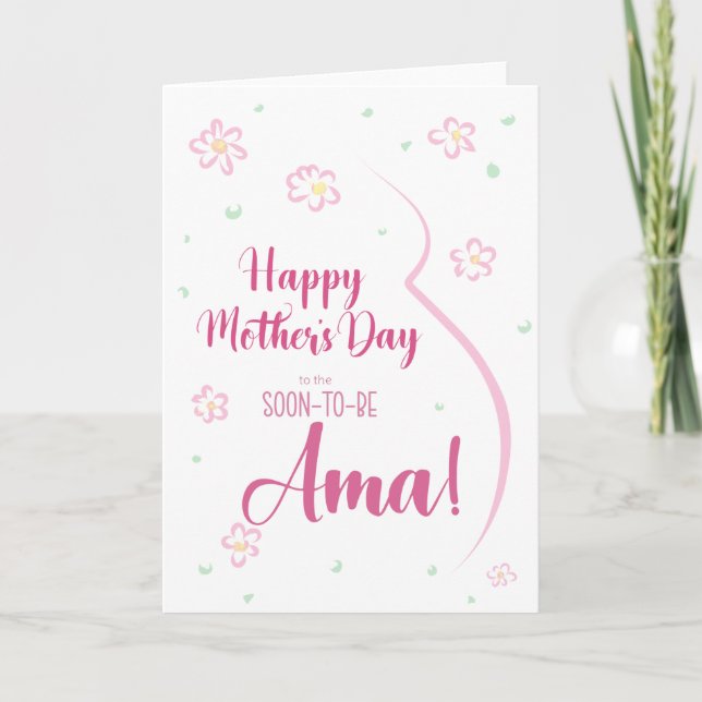 Mother's Day Card for Pregnant Amá (Front)
