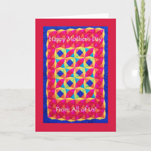 Mother's Day Card 'from All of Us' - Quilt