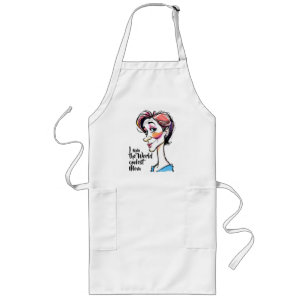 Mother's Day Card - Funny Caricature 1 + your text Long Apron