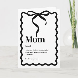 Mother's Day Card; Mom "Noun" Card