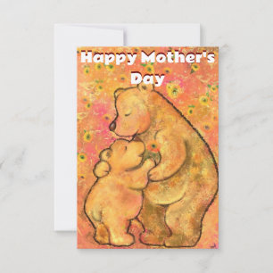 Mother's Day Card Mum and Baby Bear - Hug